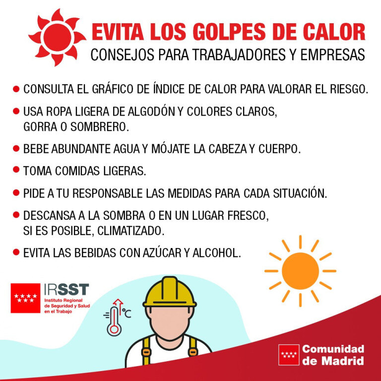 evita golpes de calor